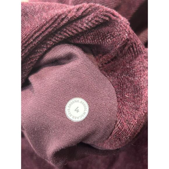 Lululemon Warm Down Jogger Sweatpants Velour Plum Track Pants 4 - Picture 4 of 10